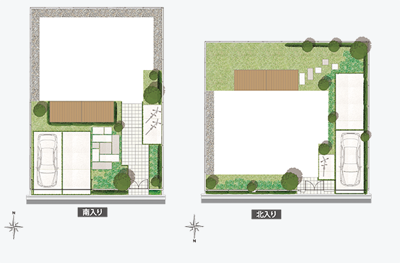  敷地・車・樹木・建物を トータル的にプロデュース